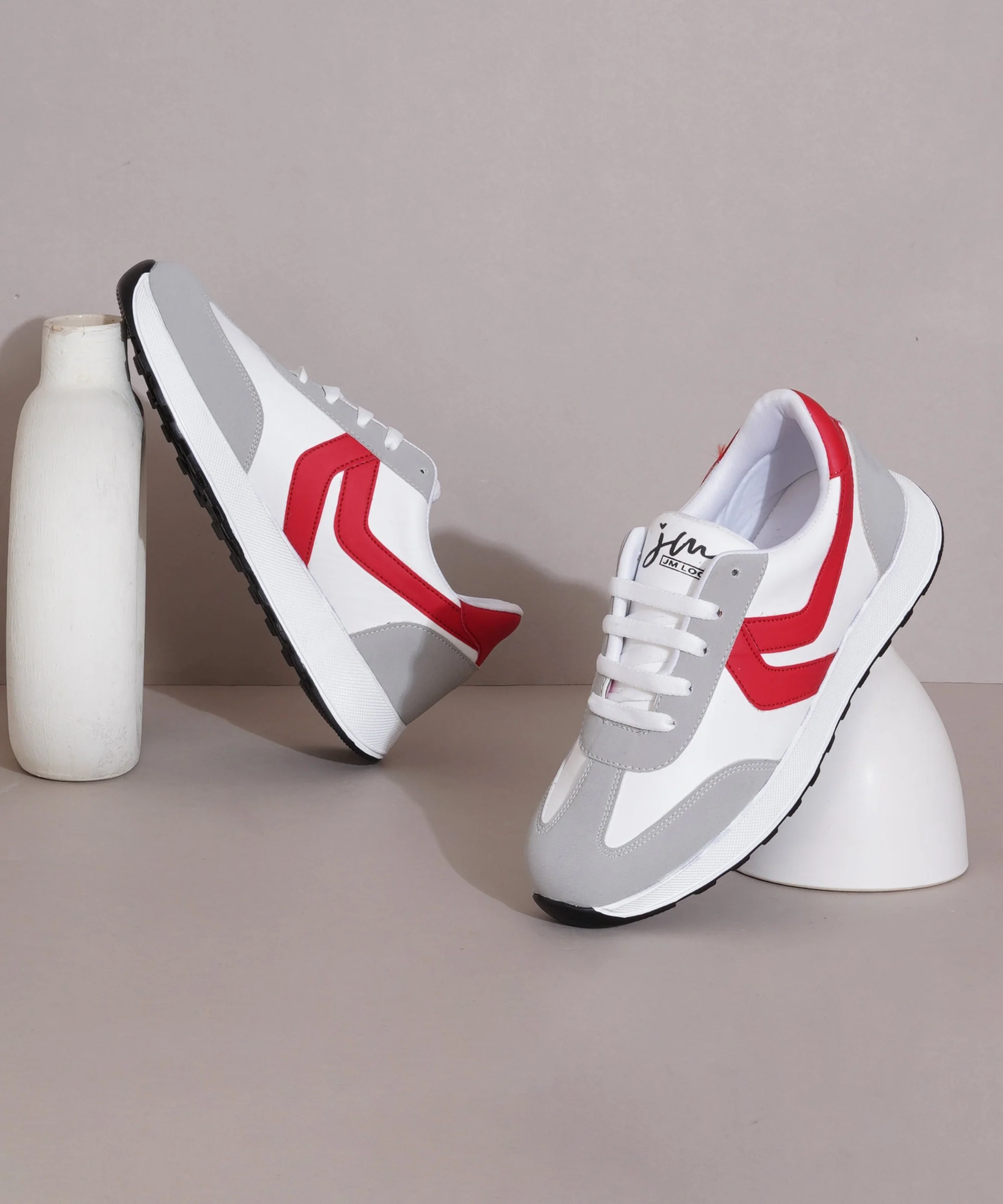 Women’s Casual Lace-Up Sneakers with Contrast Panels - Image 13