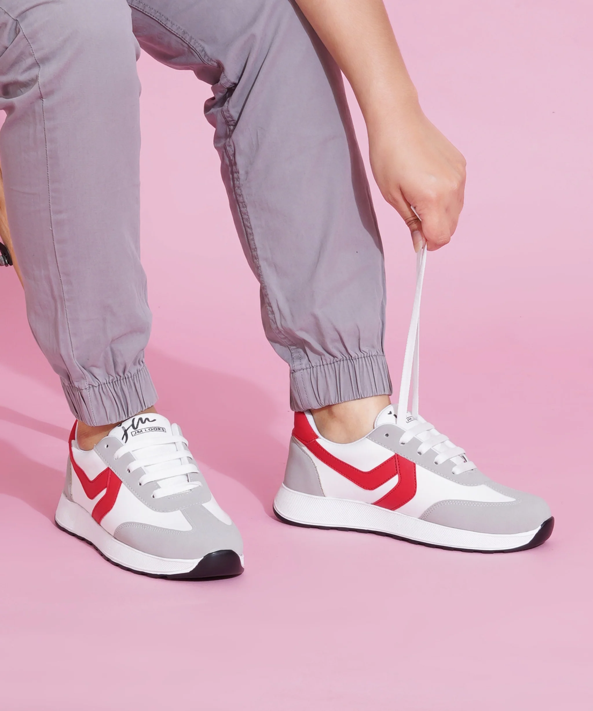 Women’s Casual Lace-Up Sneakers with Contrast Panels - Image 14