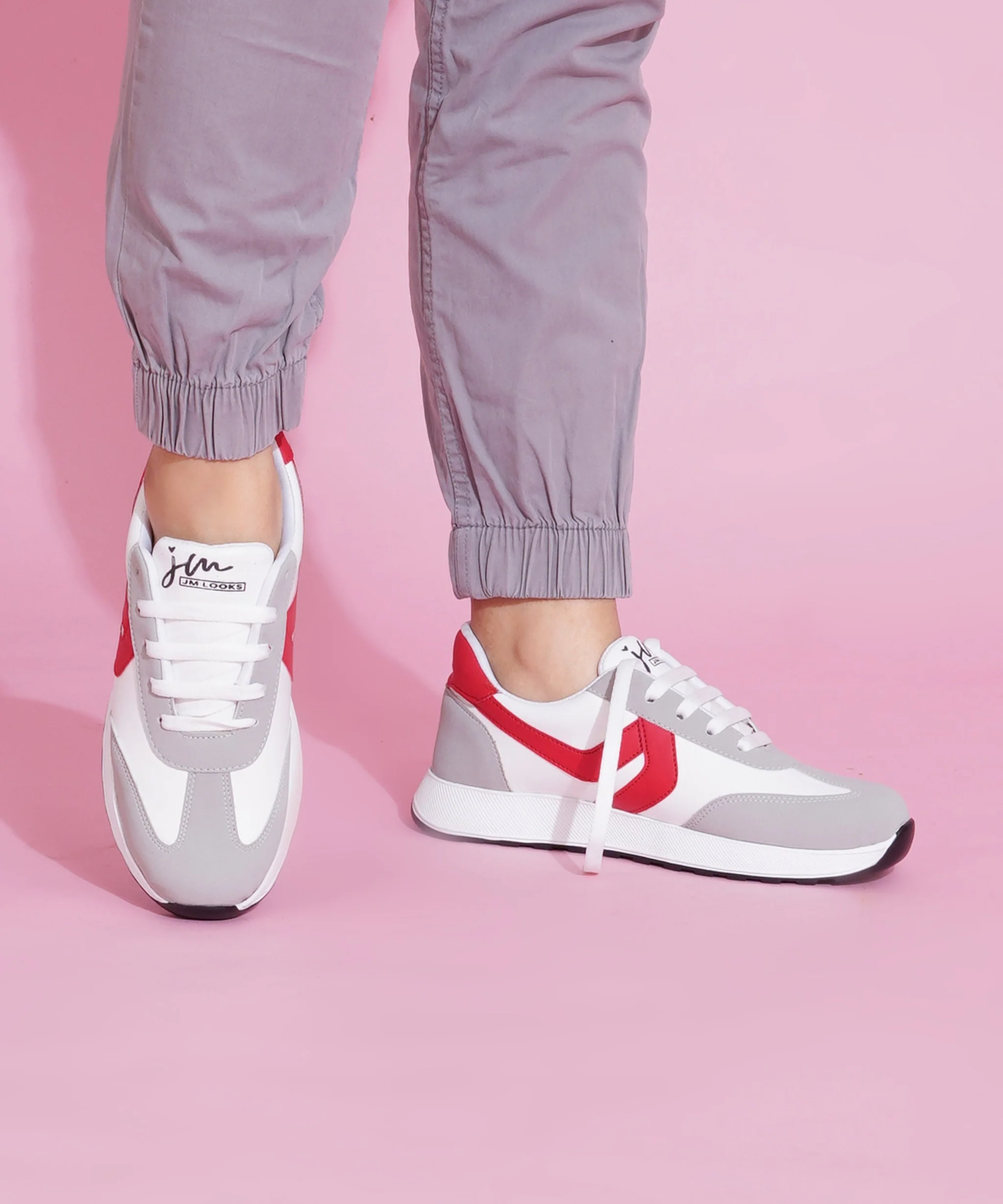 Women’s Casual Lace-Up Sneakers with Contrast Panels - Image 15