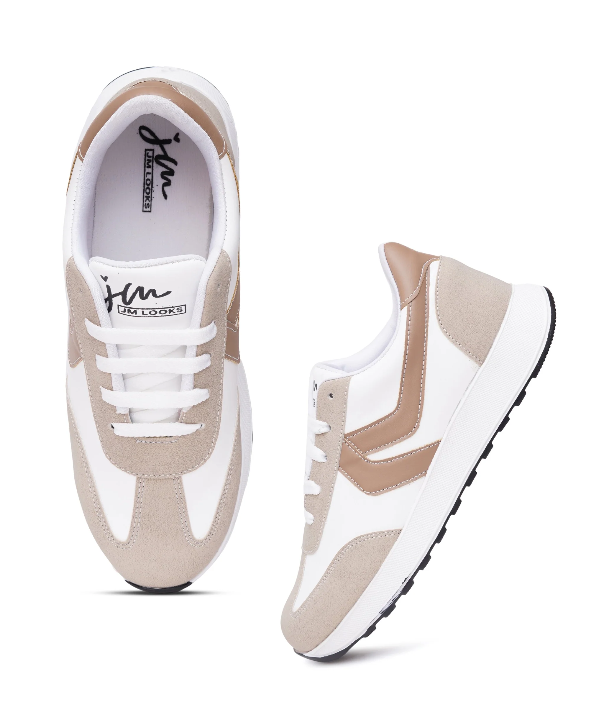 Women’s Casual Lace-Up Sneakers with Contrast Panels - Image 5