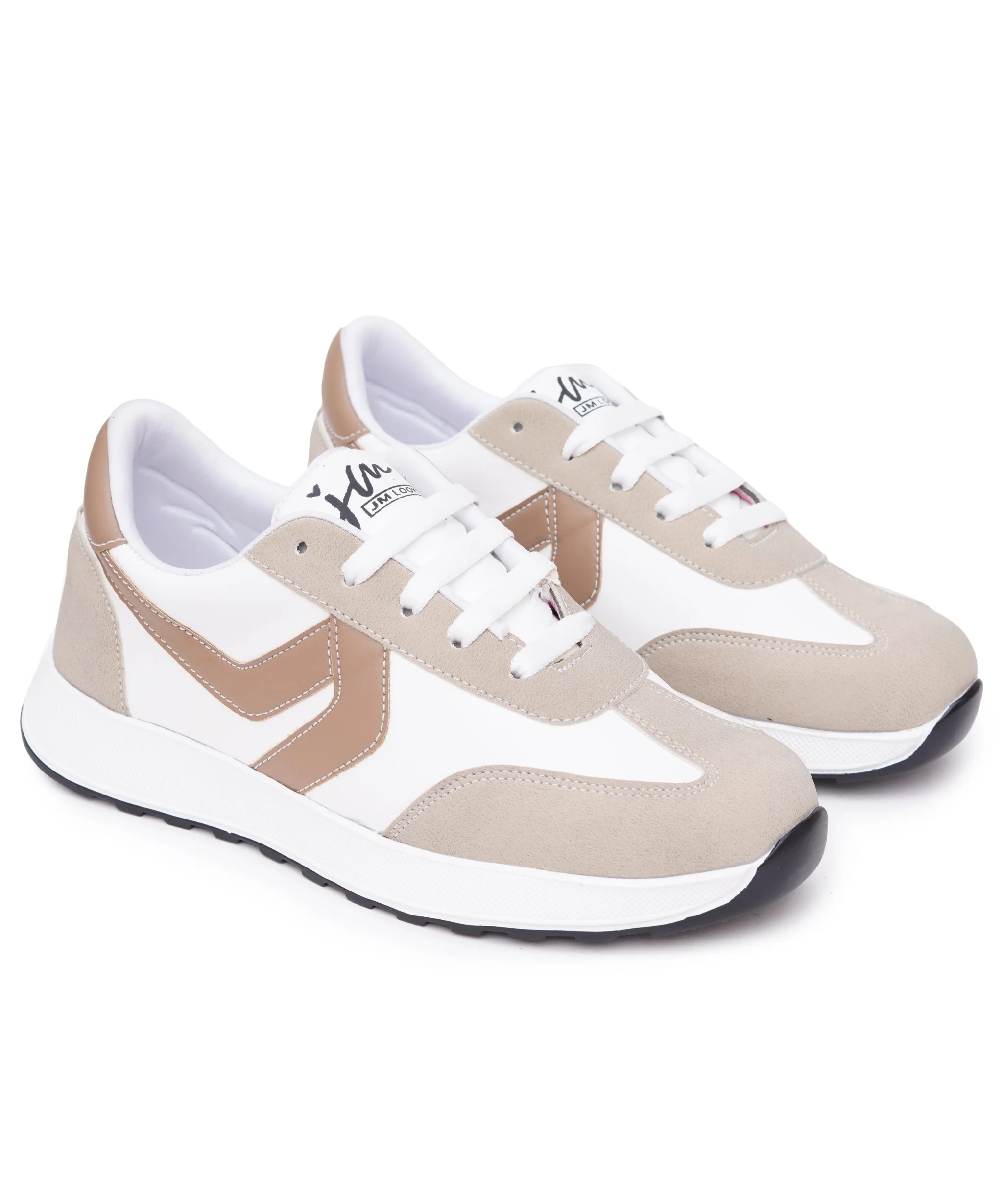 Women’s Casual Lace-Up Sneakers with Contrast Panels - Image 6