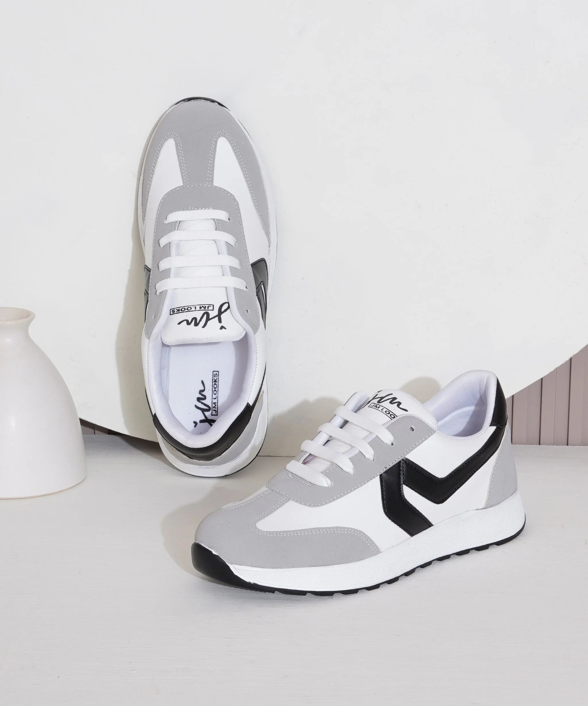 Women’s Casual Lace-Up Sneakers with Contrast Panels - Image 7