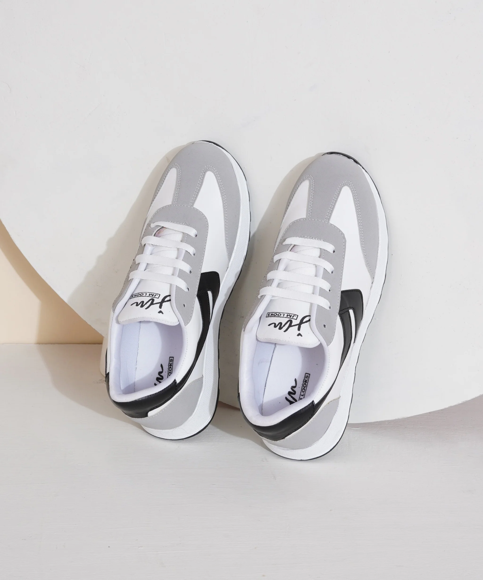 Women’s Casual Lace-Up Sneakers with Contrast Panels - Image 8