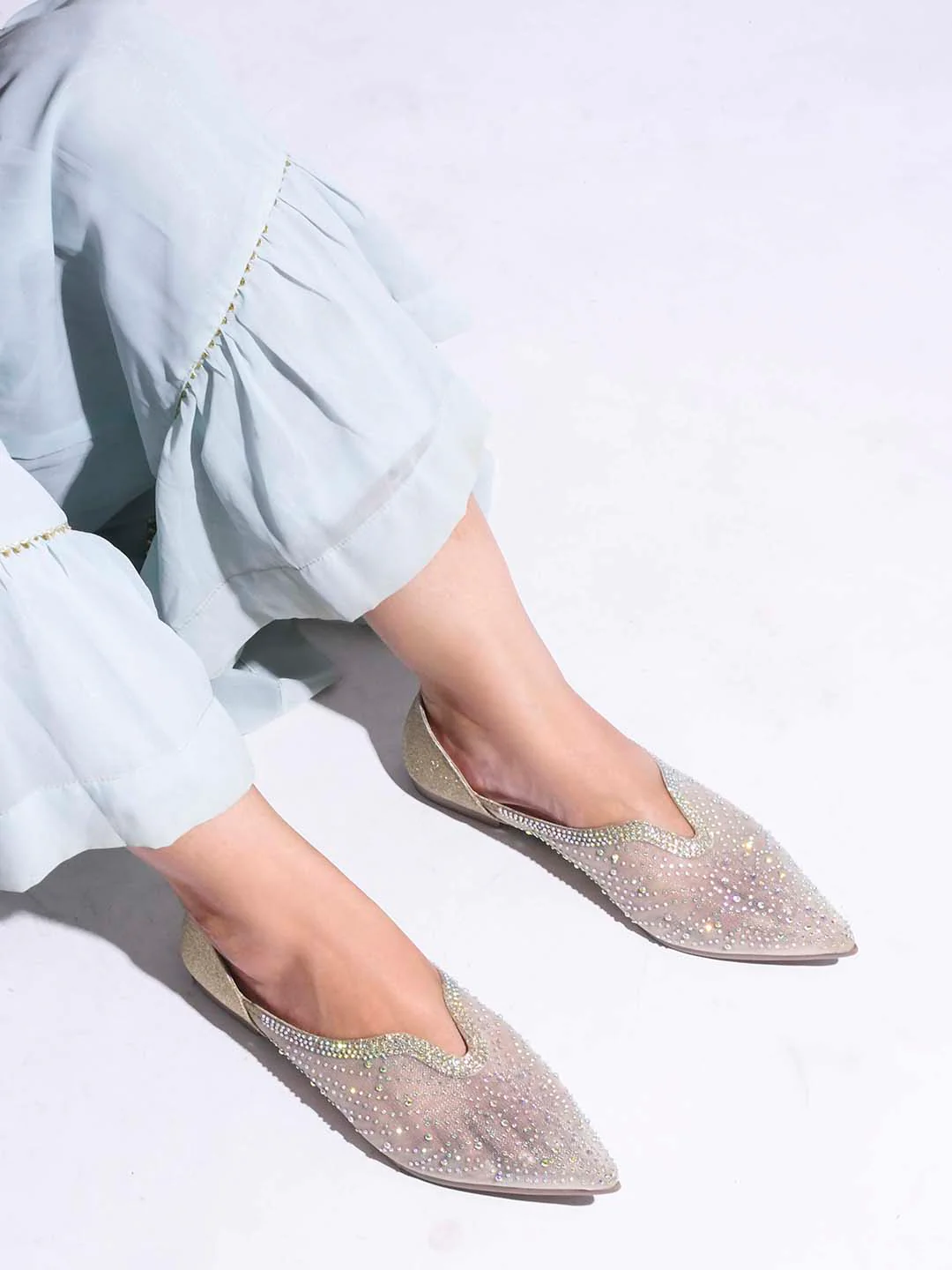 Jm Looks Women's Embellished Pointed Toe Flat - Image 11