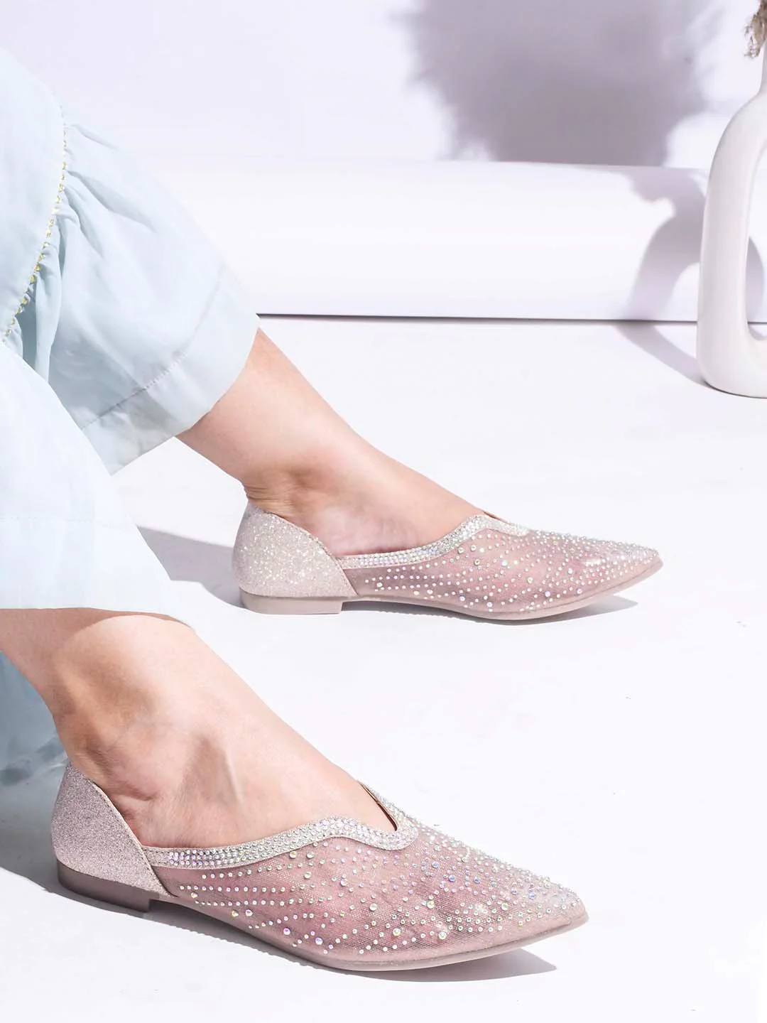 Jm Looks Women's Embellished Pointed Toe Flat - Image 19