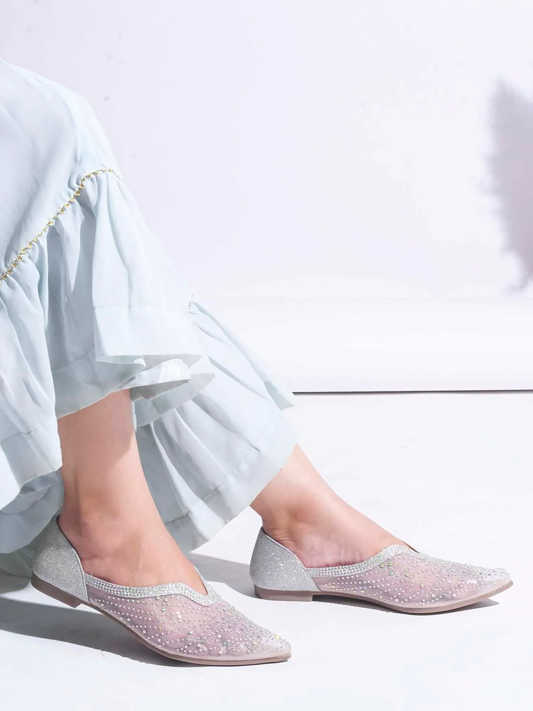Jm Looks Women's Embellished Pointed Toe Flat - Image 2