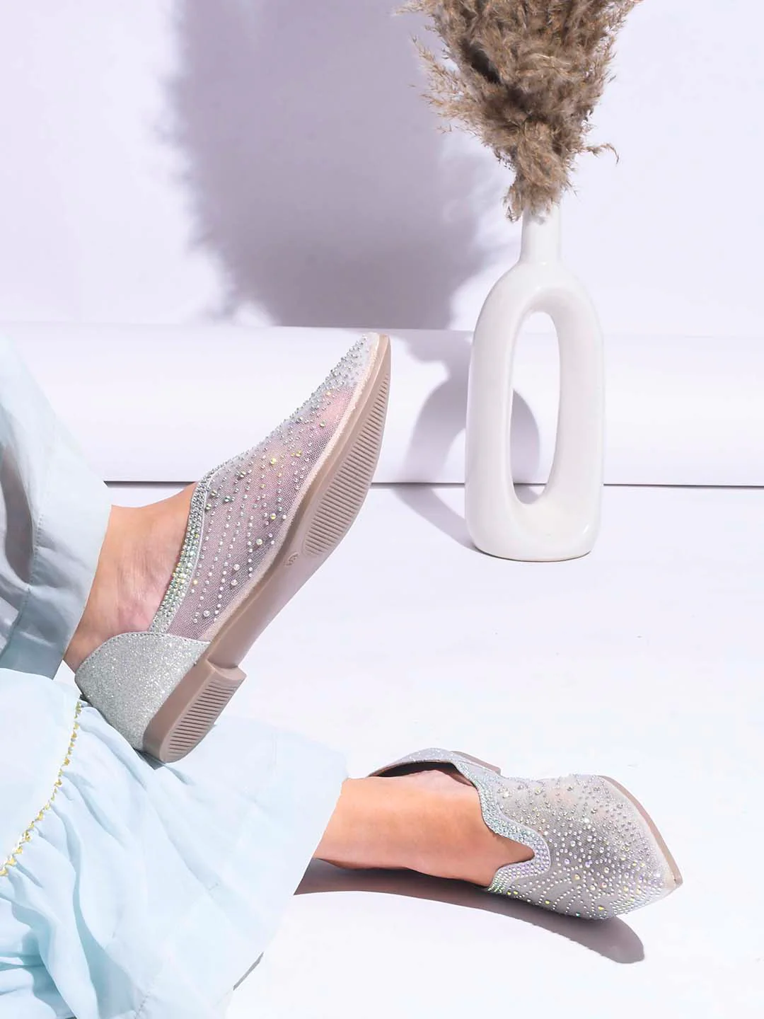 Jm Looks Women's Embellished Pointed Toe Flat - Image 3