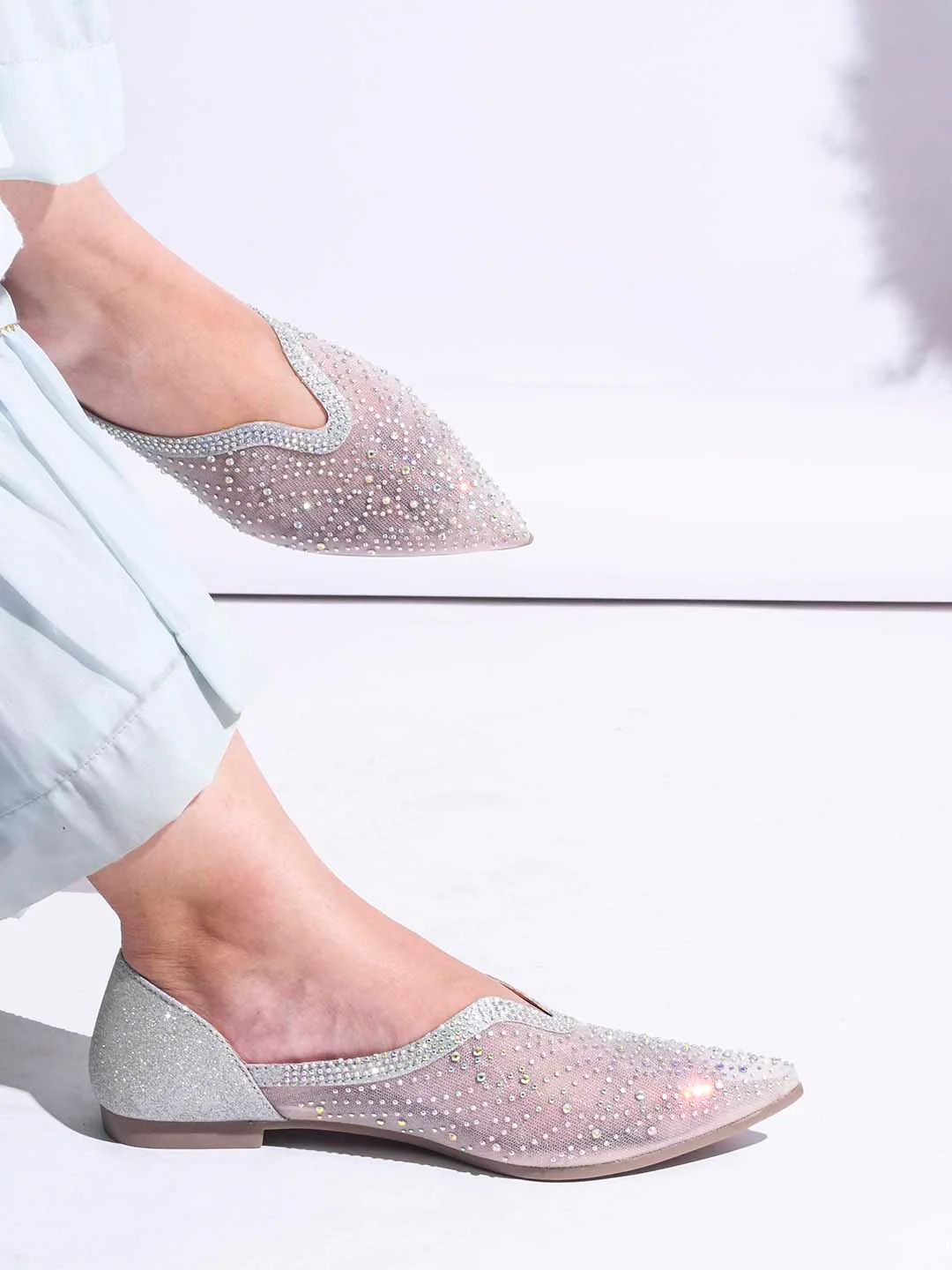 Jm Looks Women's Embellished Pointed Toe Flat - Image 4