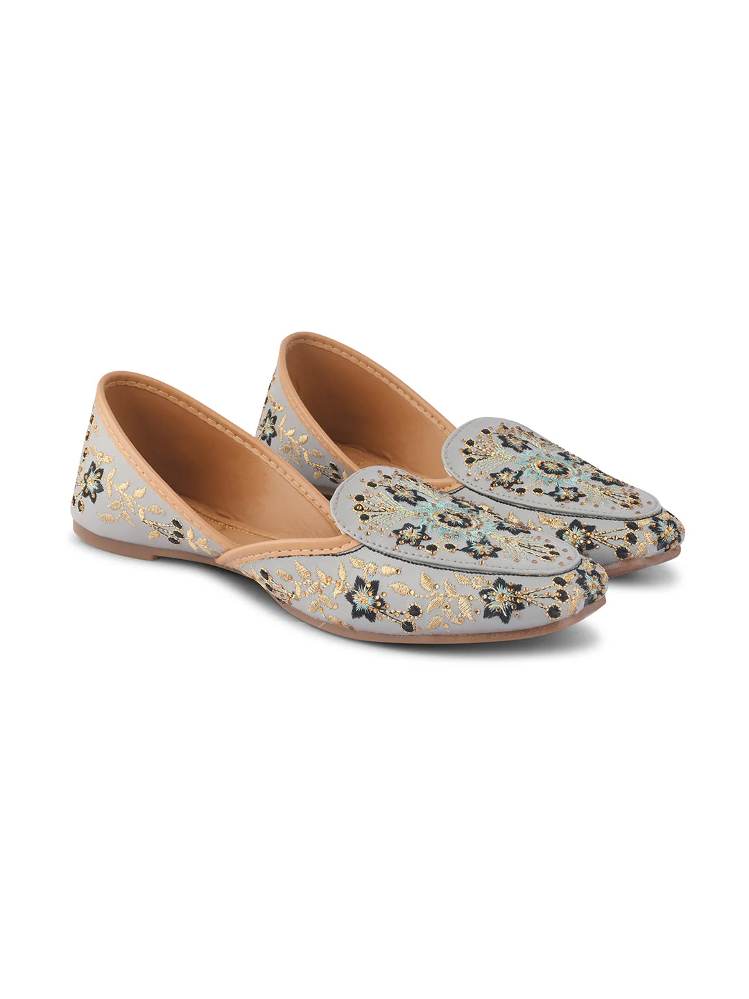 JM Looks Embroidered Jutti Loafer Flat - Image 6