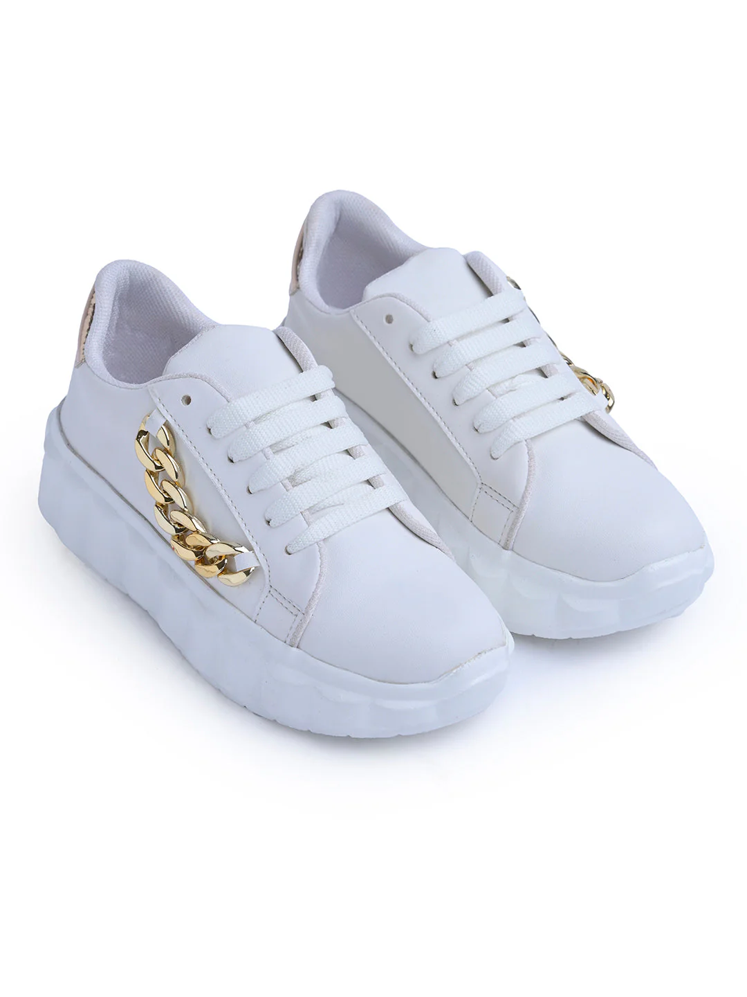 Jm Looks Chain Embellished Platform Sneakers - Image 11