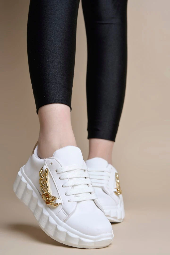 Jm Looks Chain Detail Platform Sneakers - Image 10