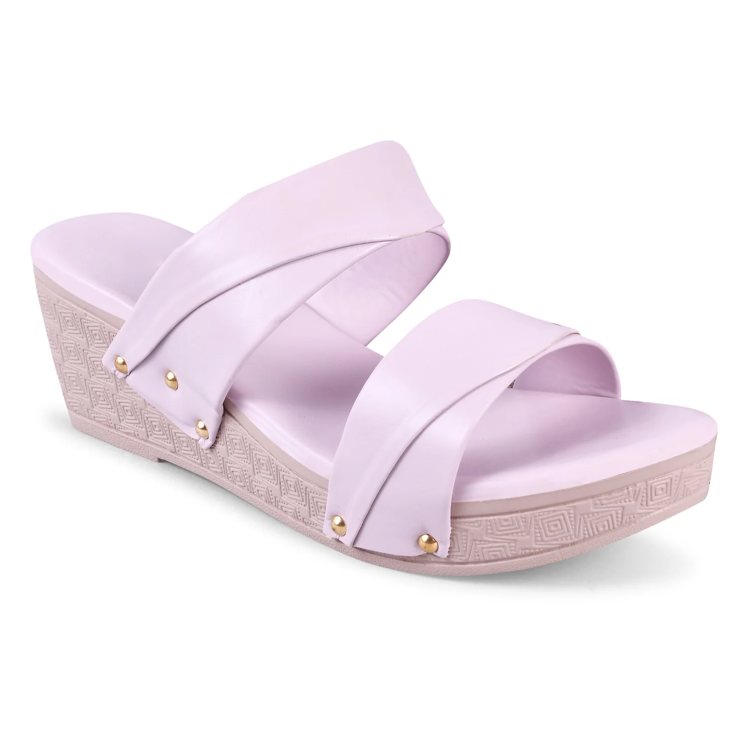Jm Looks Women's Dual Strap Wedge Slides Sandals with Comfortable Platform Sole - Image 11