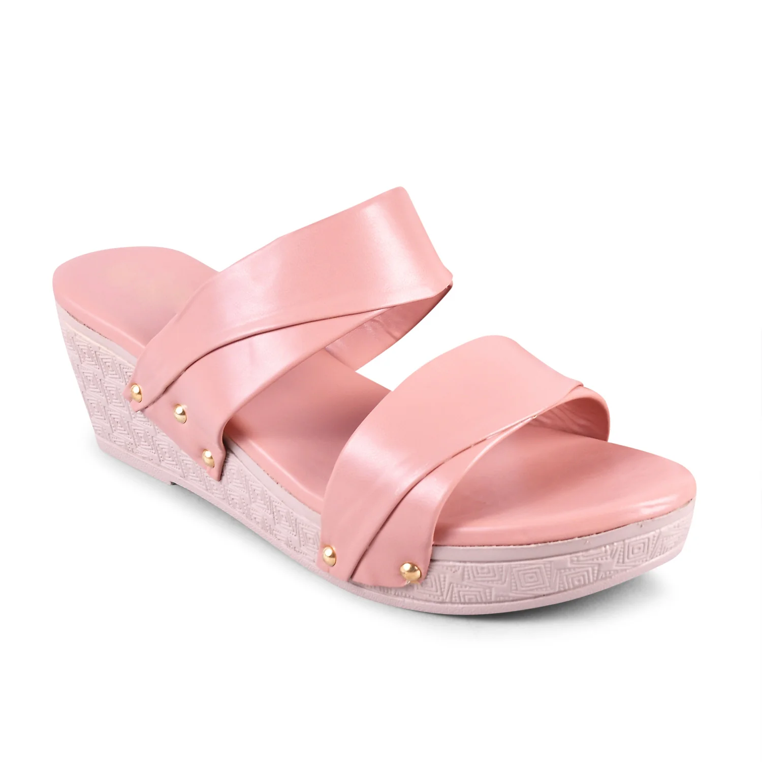 Jm Looks Women's Dual Strap Wedge Slides Sandals with Comfortable Platform Sole - Image 17