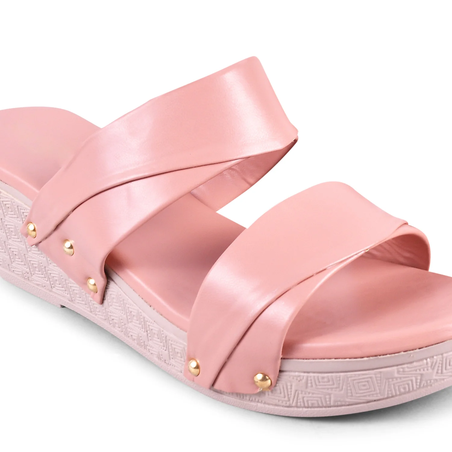 Jm Looks Women's Dual Strap Wedge Slides Sandals with Comfortable Platform Sole - Image 18