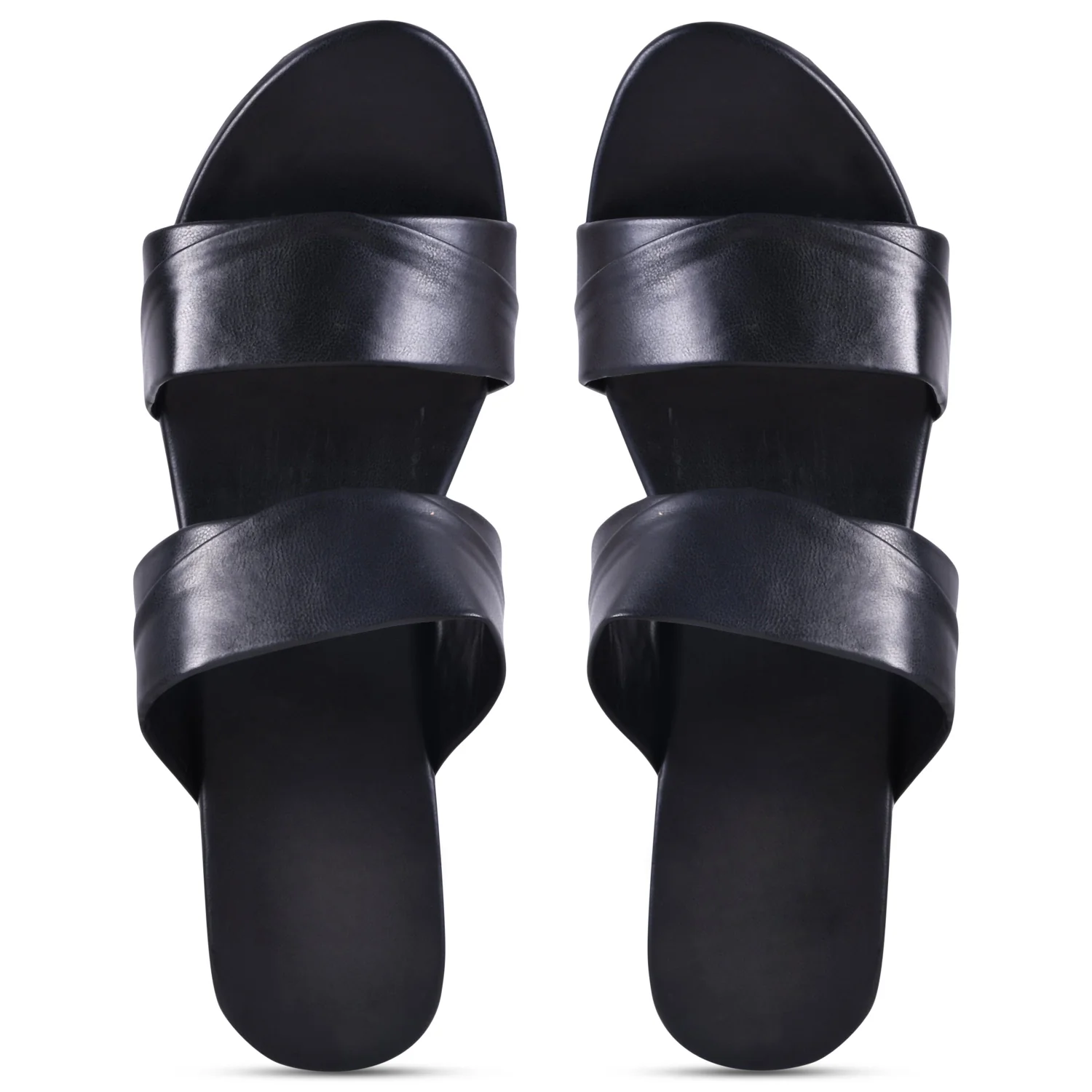 Jm Looks Women's Dual Strap Wedge Slides Sandals with Comfortable Platform Sole - Image 5