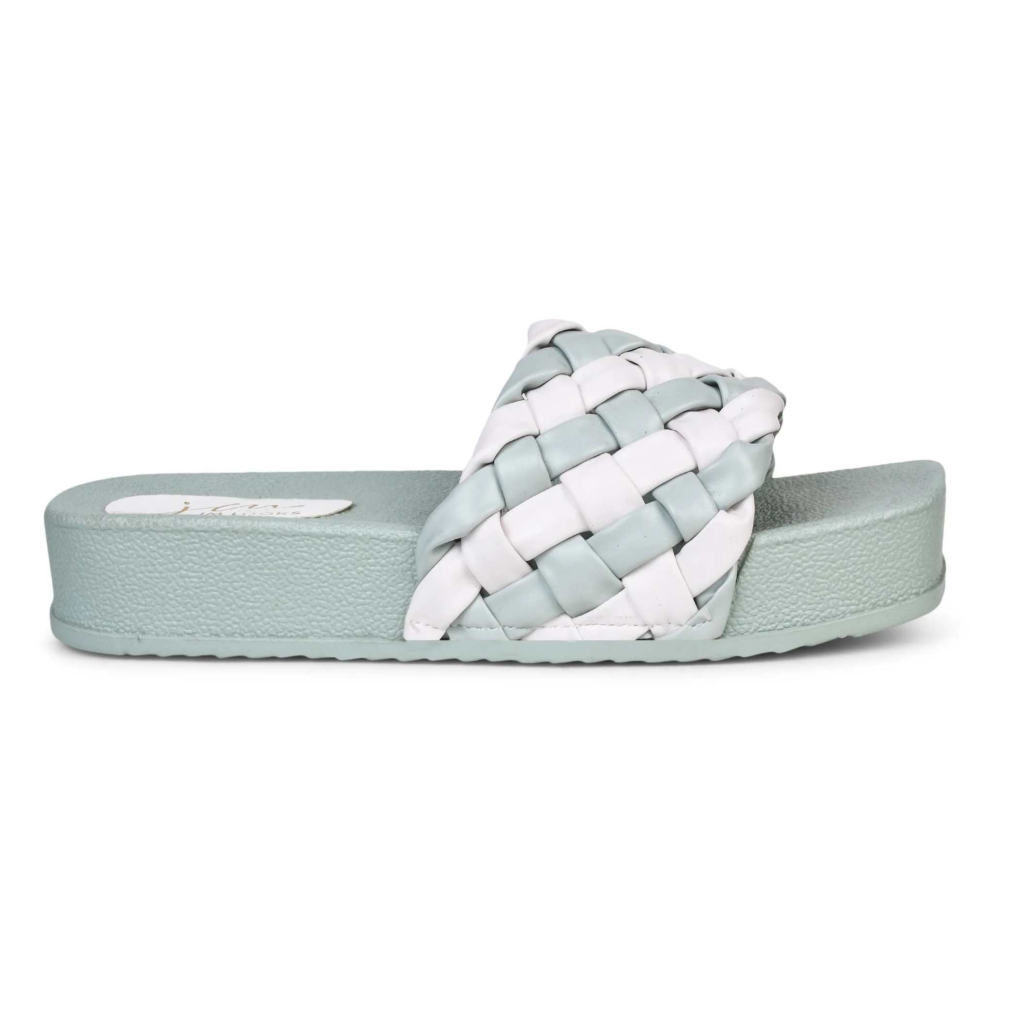 Woven Braided Platform Slides Padded Strap Casual Summer Wedge Sandals - Image 19