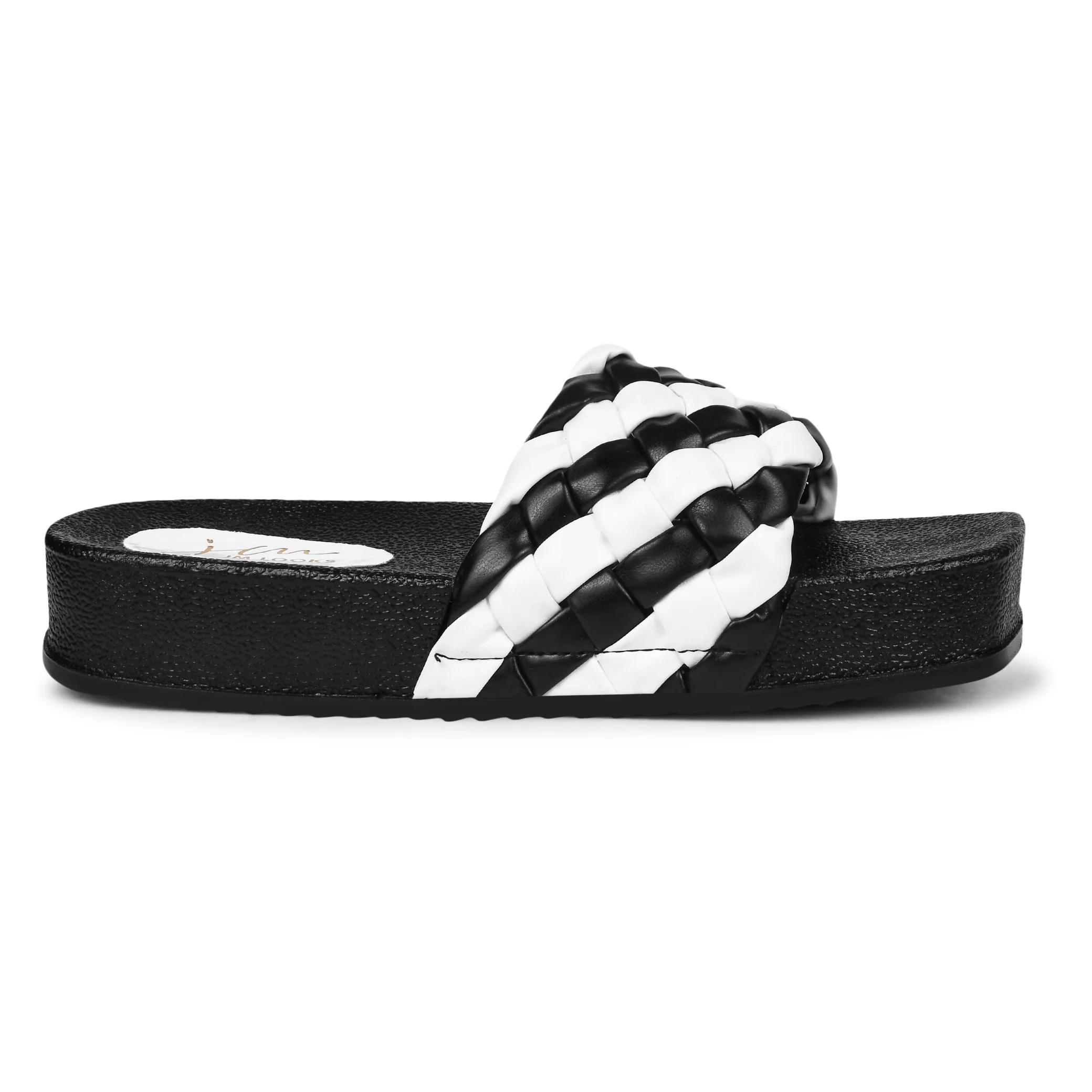 Woven Braided Platform Slides Padded Strap Casual Summer Wedge Sandals - Image 7