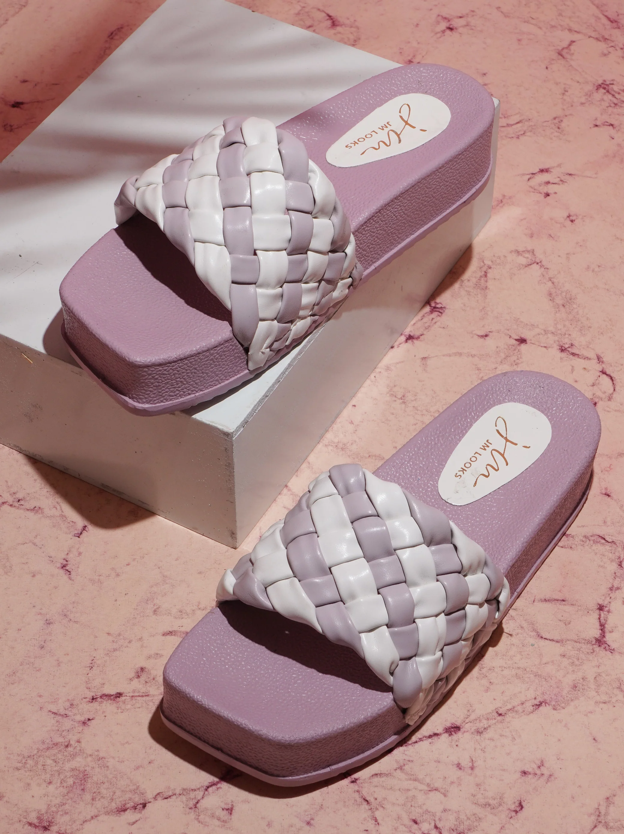 Woven Braided Platform Slides Padded Strap Casual Summer Wedge Sandals - Image 8